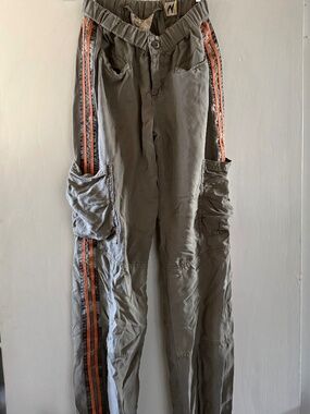 Da-Nang Vintage Track Olive with orange stripe Pants size small